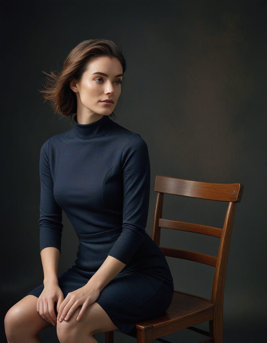 Timeless Studio Portrait of a Confident Woman