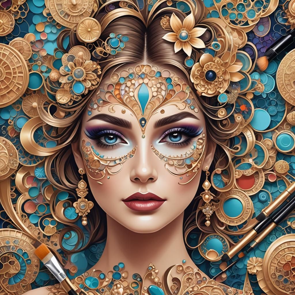 Glamorous Beauty Portrait with Makeup Artists