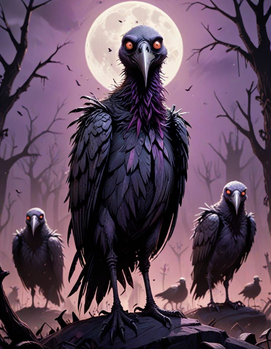 Vultures Dance Around a Zombie in a Macabre Animated Scene