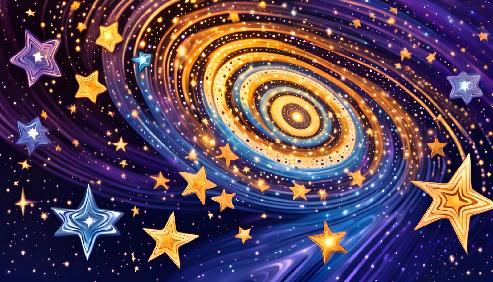 Aboriginal Dotted Art Galaxy Vortex