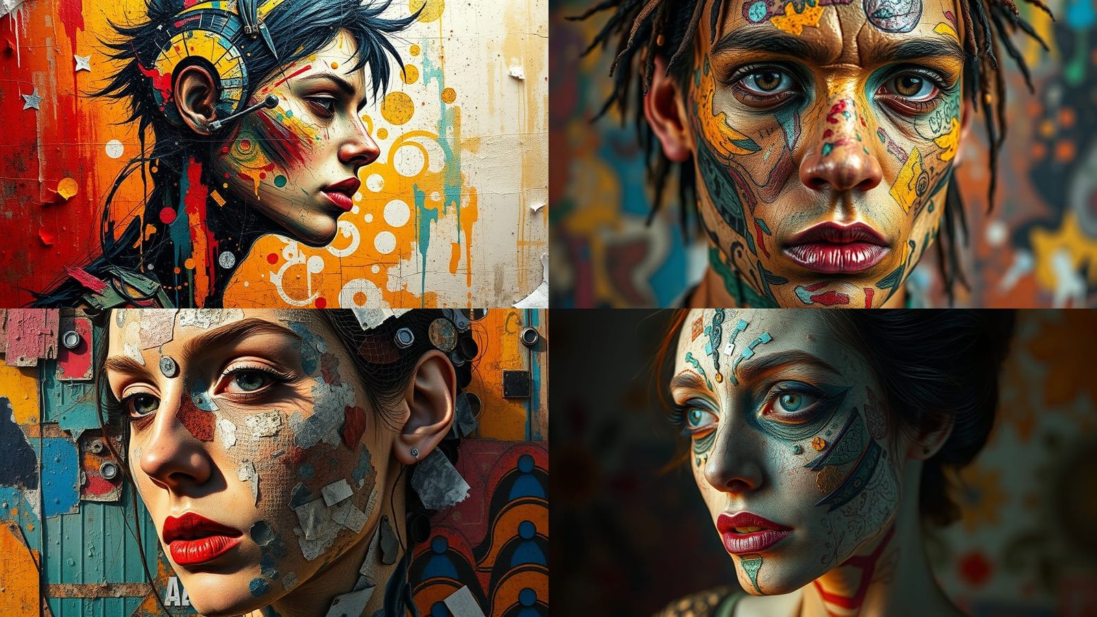 Textured Art Brut Creation with Recycled Materials