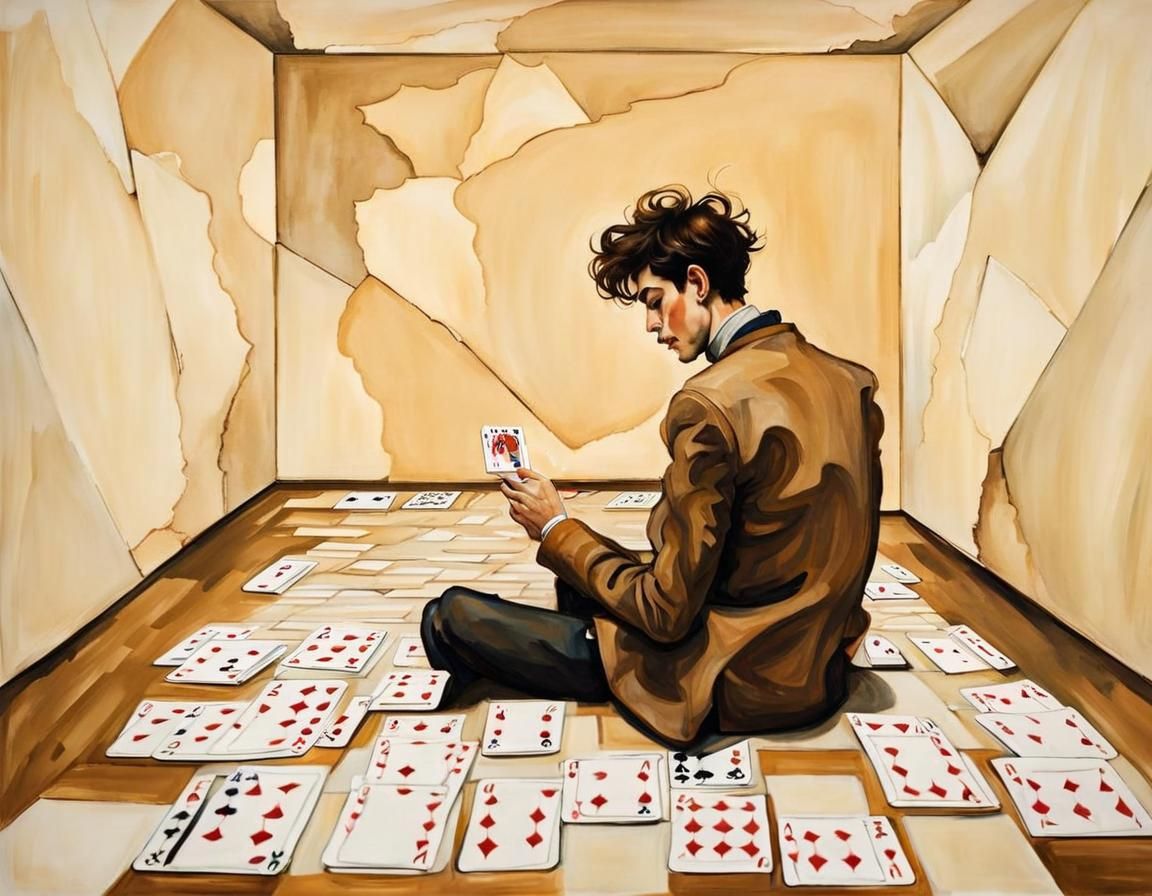 Solitaire in a Void, Egon Schiele Style