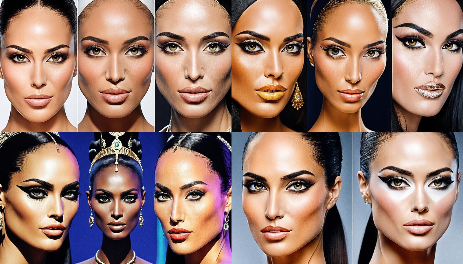 Idealized Female Face: Divine Feminine Beauty