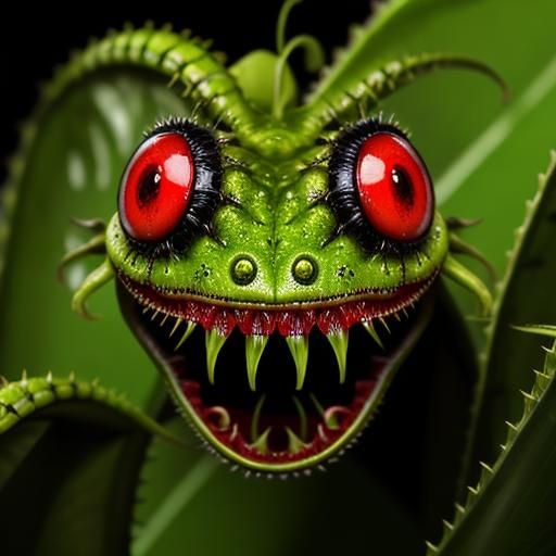 Toxic Venus Flytrap with Fangs, HDR