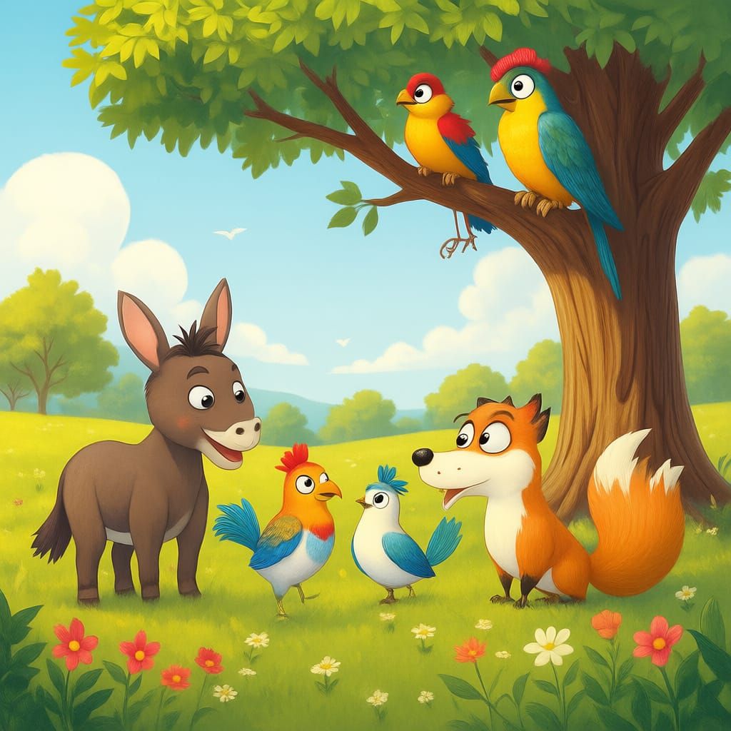 Five Finger Friends in a Lush Village