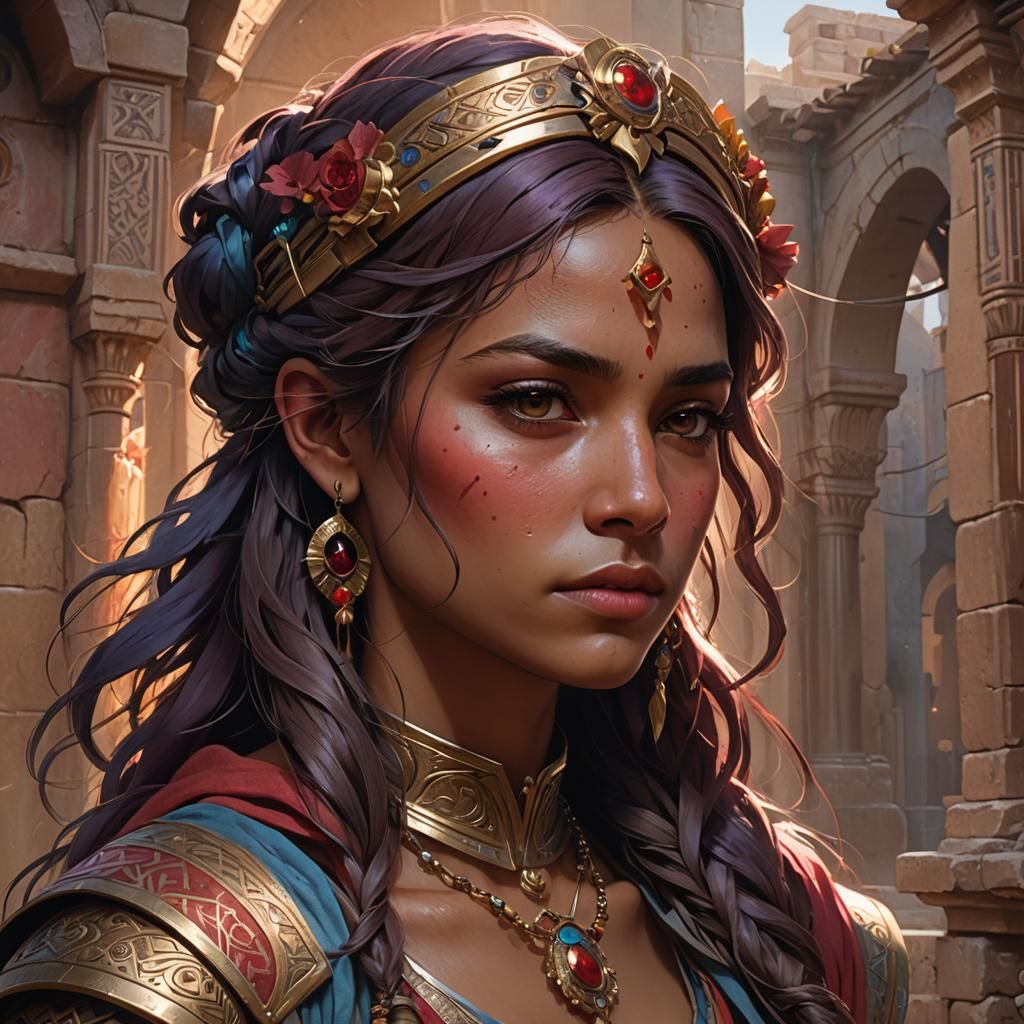 Detailed Portrait of Rahab in Jericho