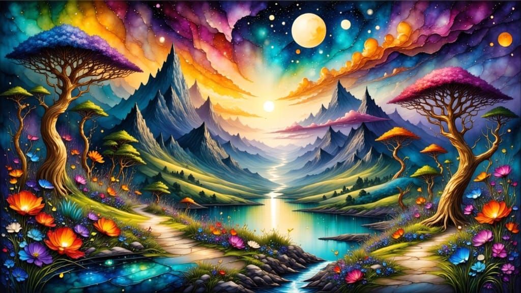 Abstract Musical Journey in 3D