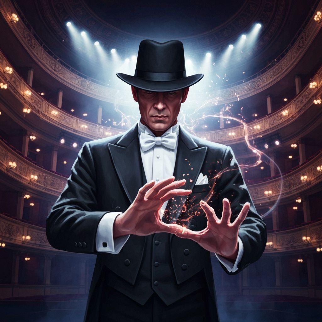 Magician's Arcane Energy Erupts in Opulent Opera House