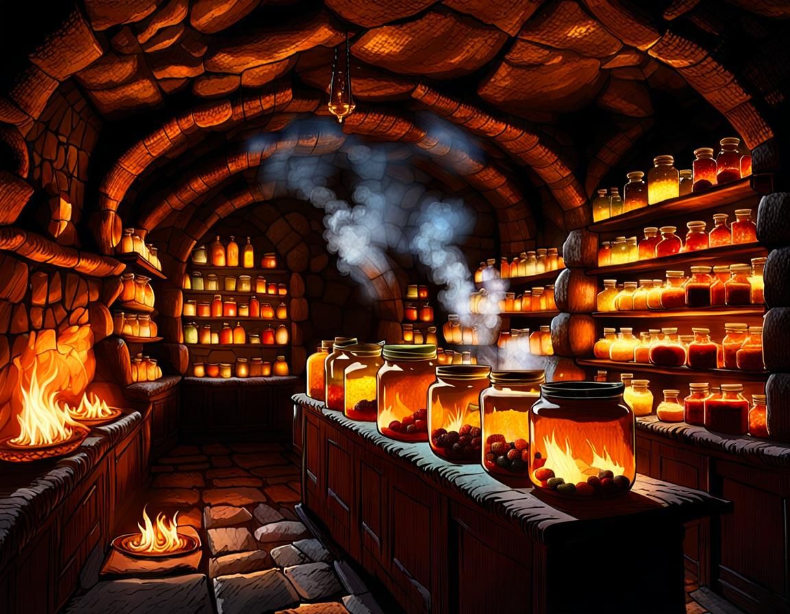 Alchemist's Chamber: Cauldrons and Exotic Ingredients