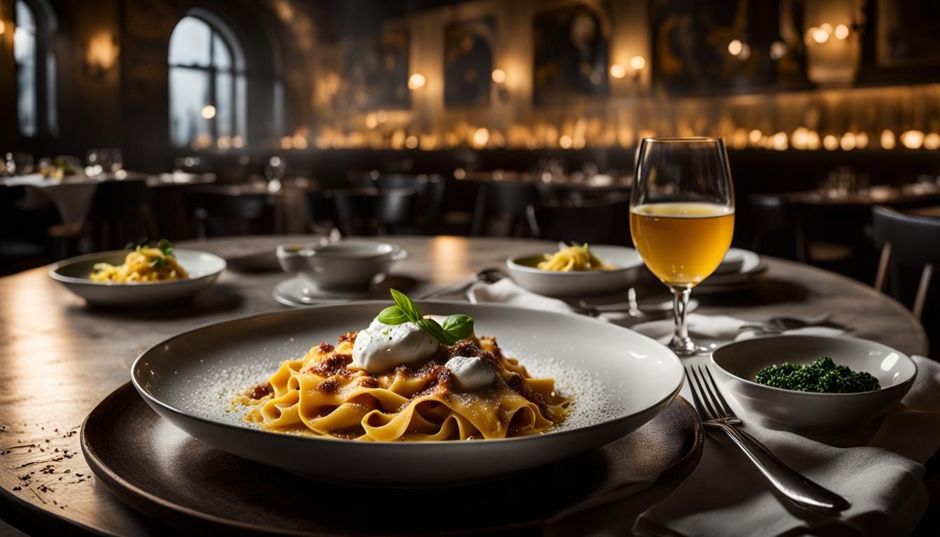 Mezzi Paccheri Pasta with Burrata Cream, Rome