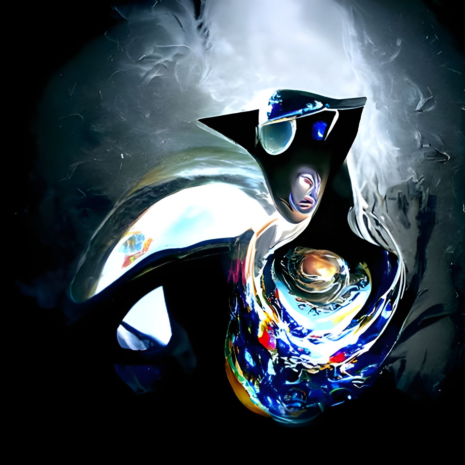 Surreal Supernova in Space: Dali-esque Oil Painting