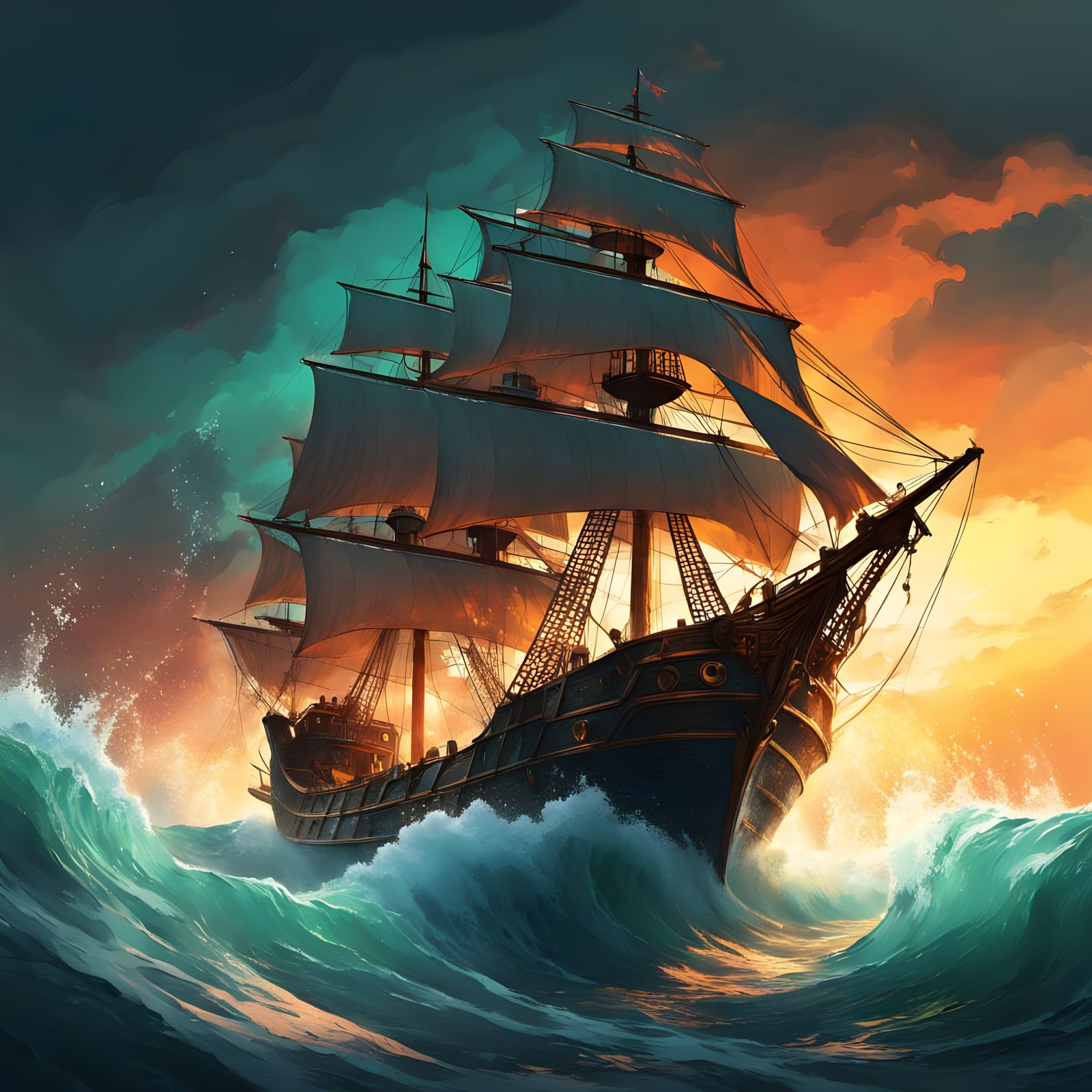 Sailing Through Vibrant Seas in Triadic Colors