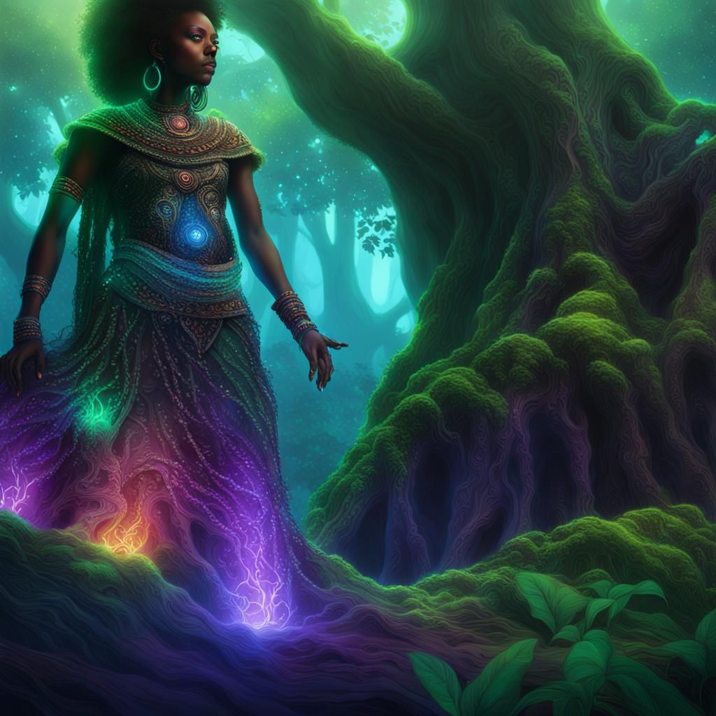 Exú Orixá in Vibrant Afrofuturism