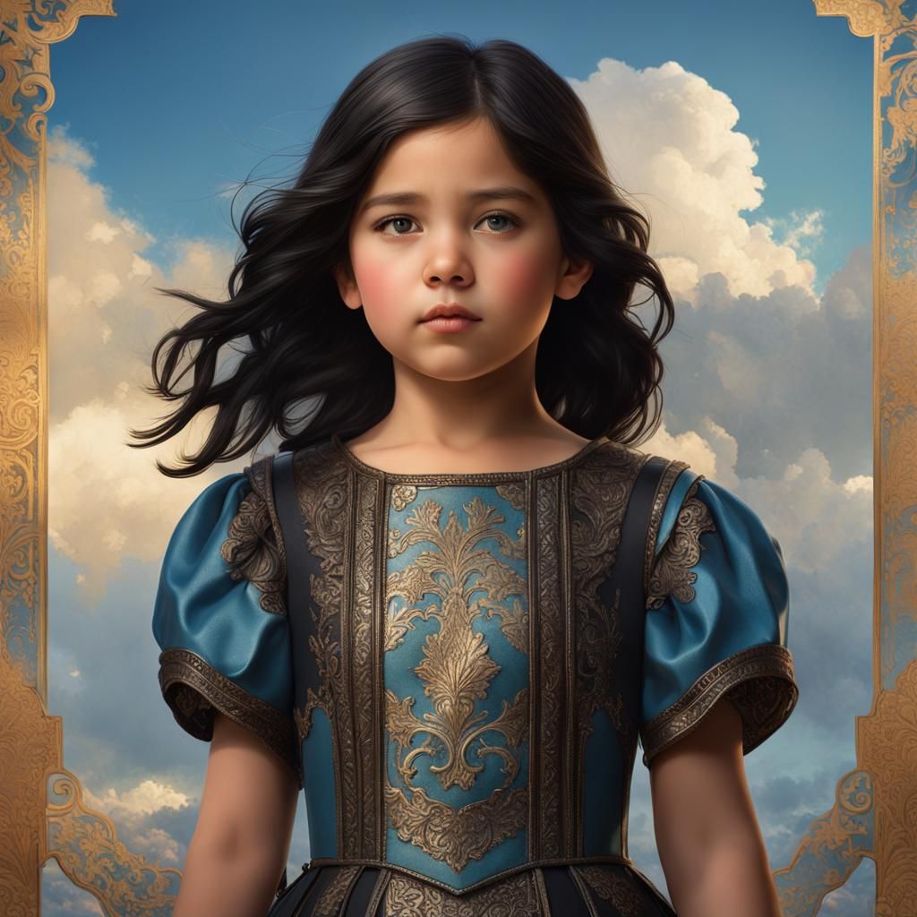 Detailed Portrait of a Girl in Hyperrealistic Style