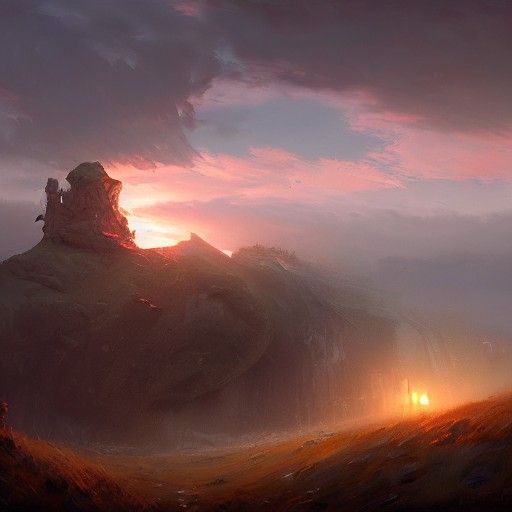 Sleeping Giant in Digital Painting Style