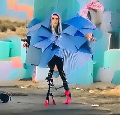 High Fashion Woman in Music Video