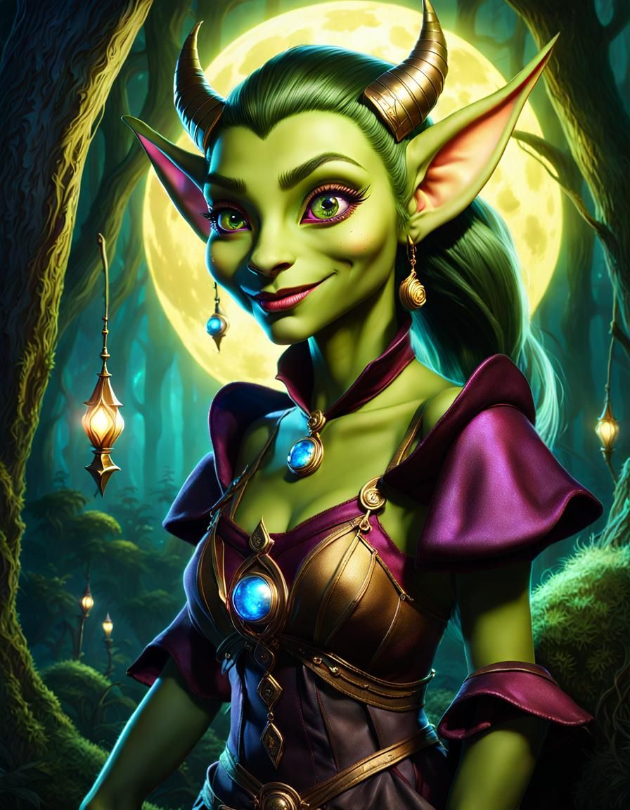 Enchanted Goblin Glade in Hyper-Realistic Concept Art