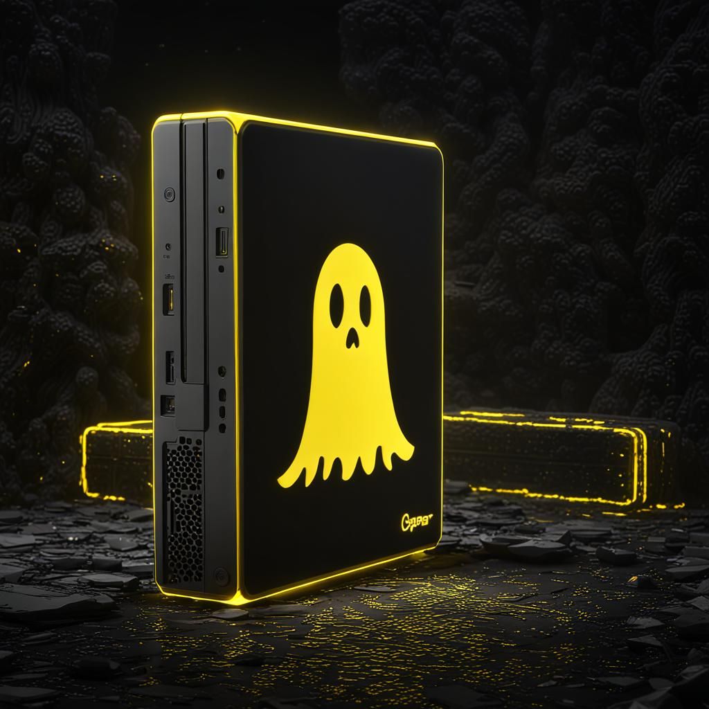 Casper ghost Glowing solid yellow in  dark  3D  magma solid yellow ,glowing plasma under black light  , 2TB NVMe M.2 SSD...