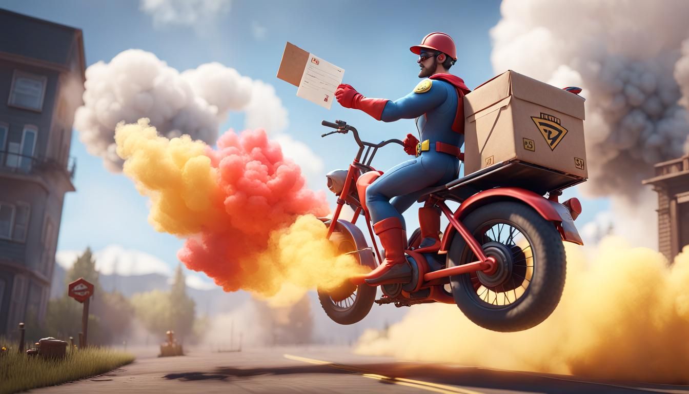 Superhero Postman Battles Evil Tractor in 3D
