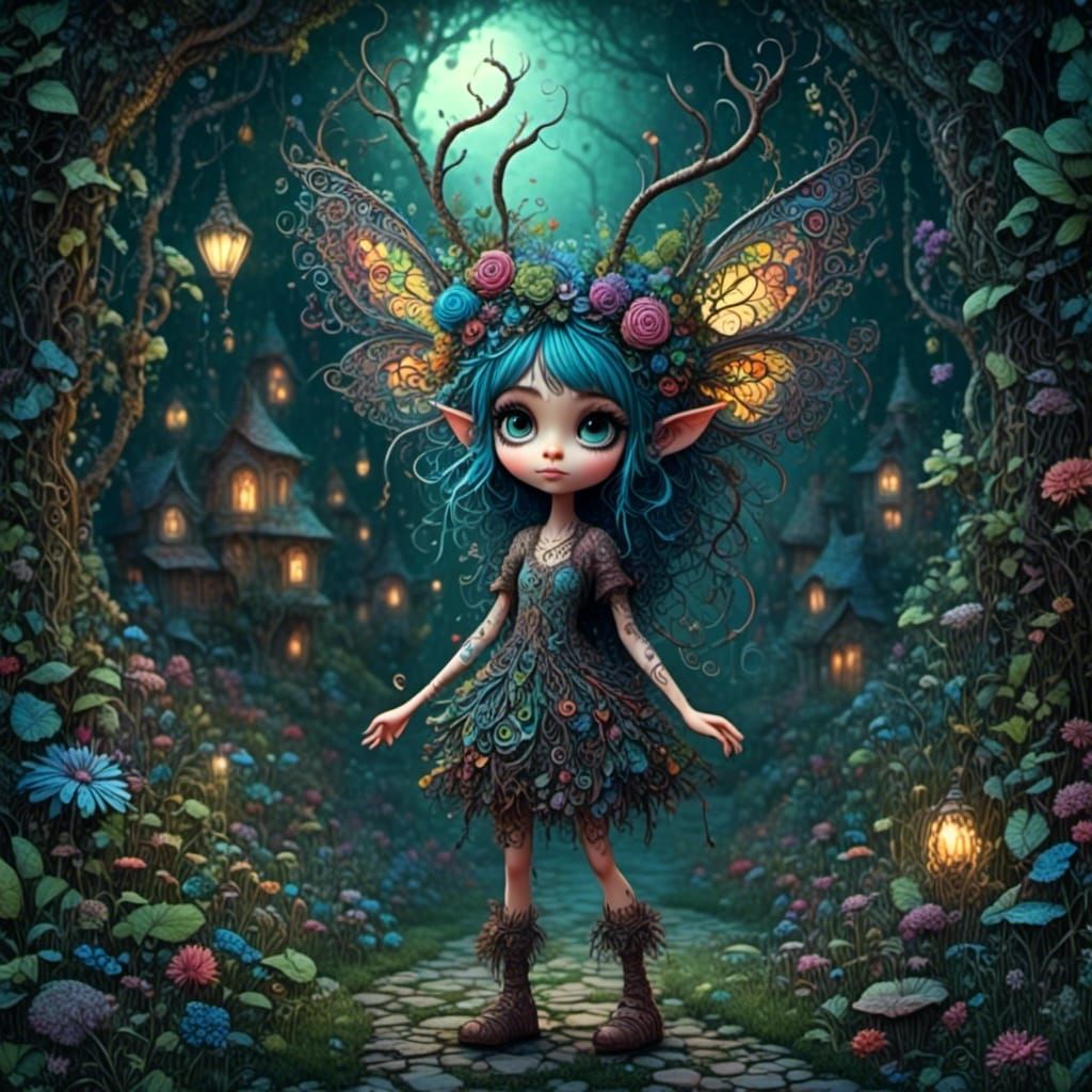 Pixie Sprite in Whimsical Fairy Forest