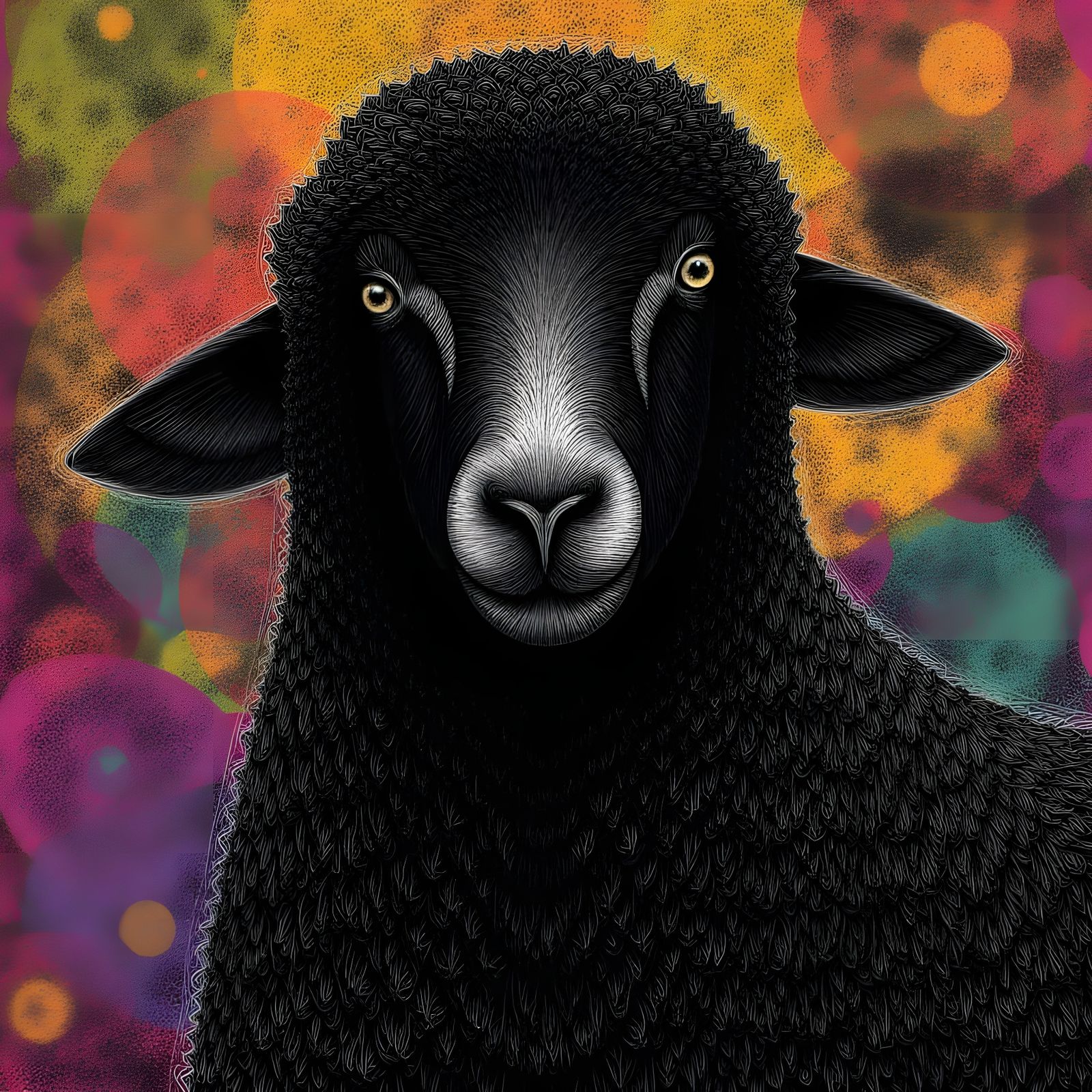 Black Sheep Escapes High School Pens in Autumn Rain