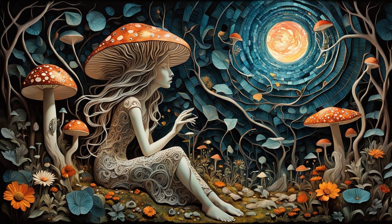 Surreal Goddess Reconstructs Shattered Musical Fragments Ami...