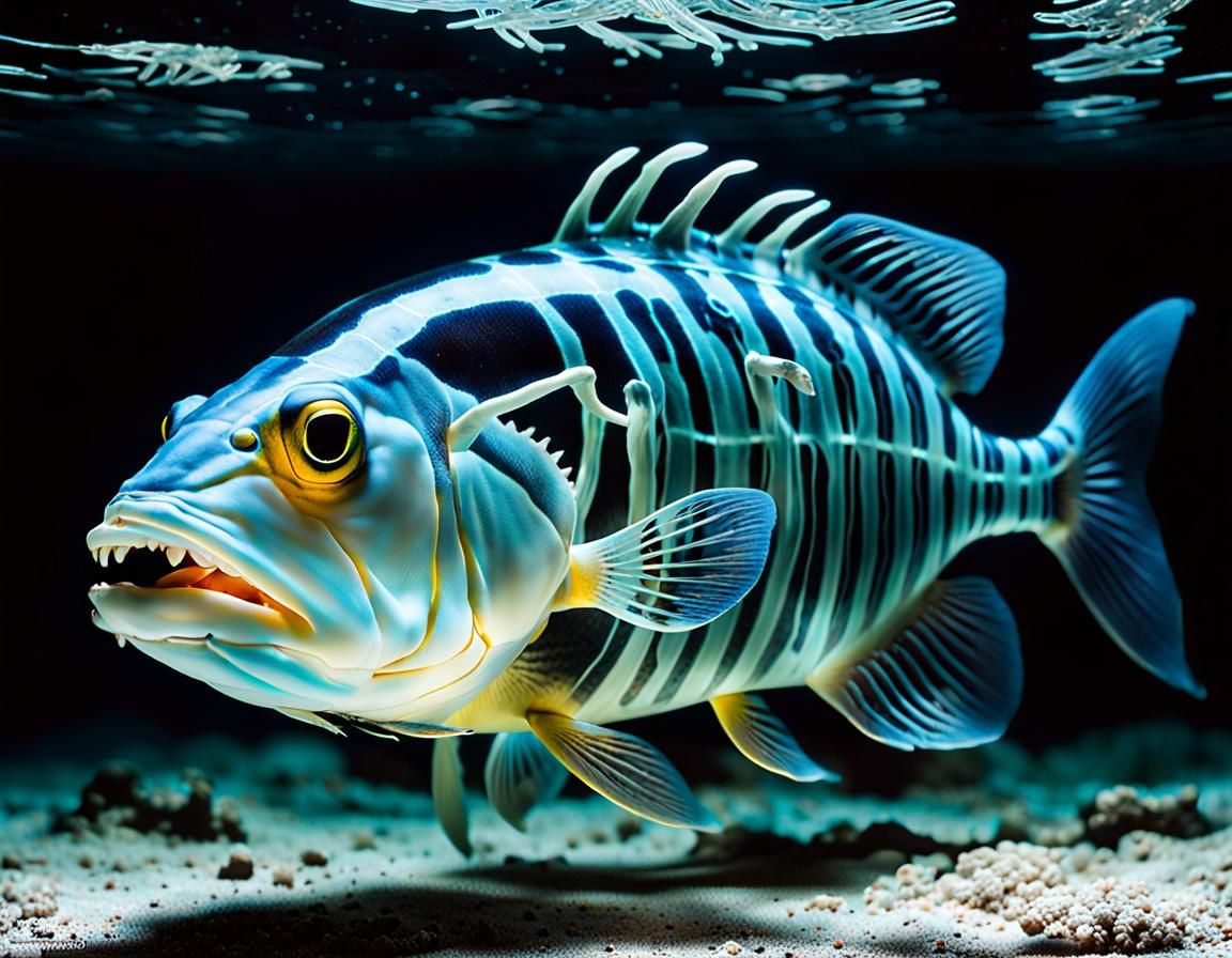 Terrifying Glass Abyss Fish in Ultra Hyperrealism