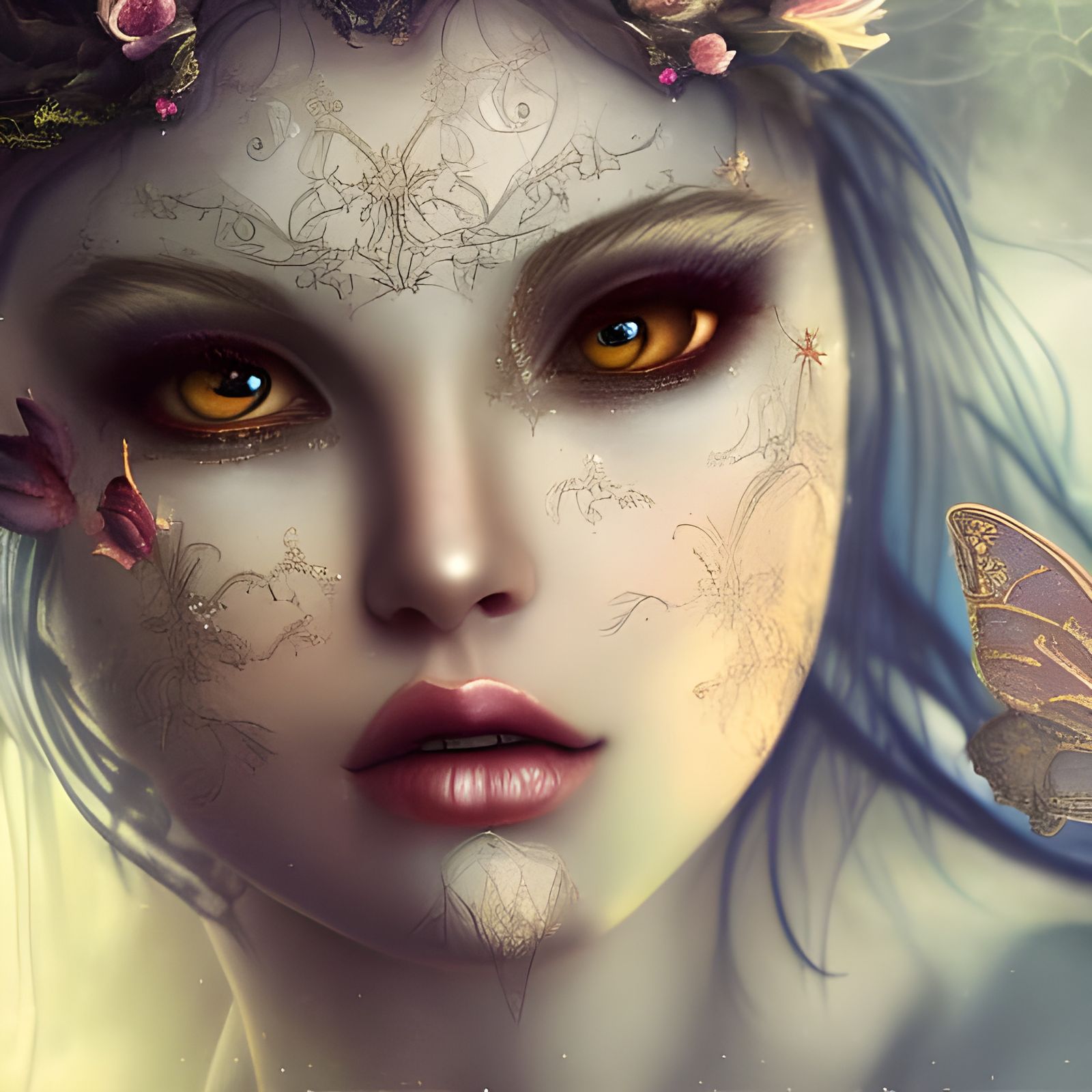 Beautiful Faerie Princess in Detailed Digital Painting