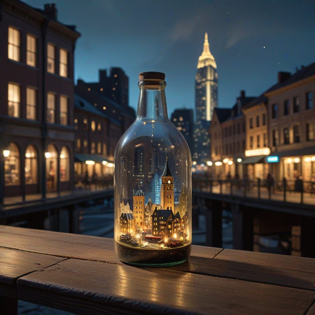 Giant Glass Bottle Houses Miniature City