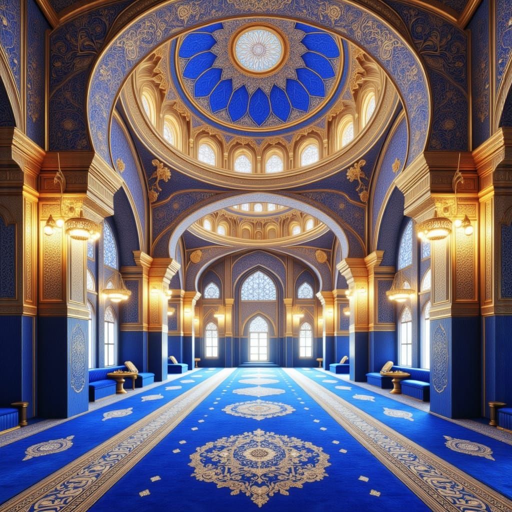 Sapphire Mosque Interior in Byzantine Style
