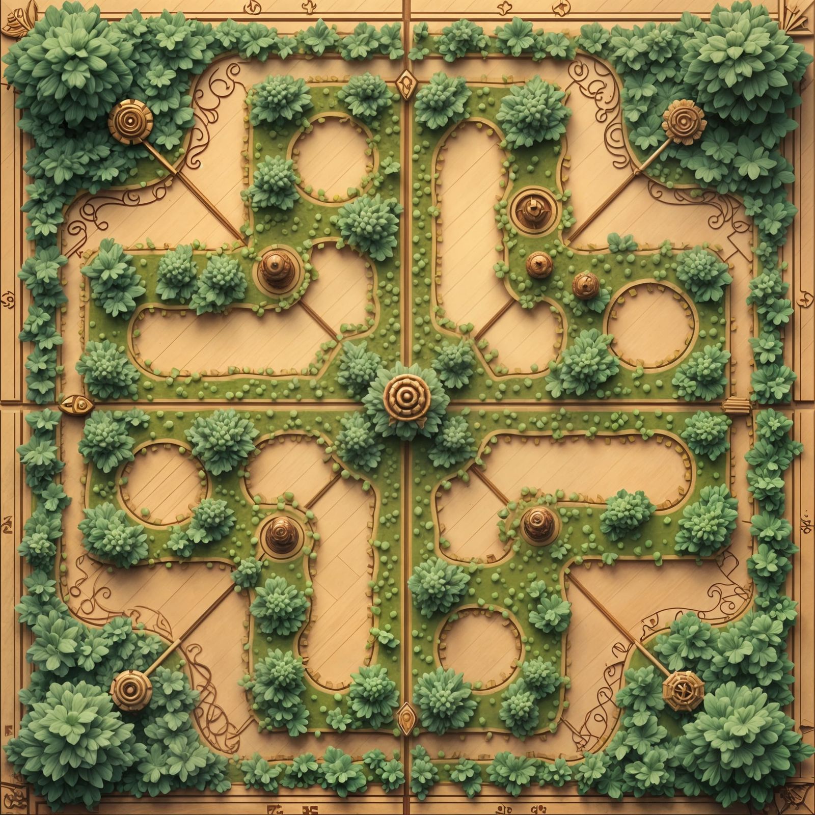 Board Game Layout with Branching Paths