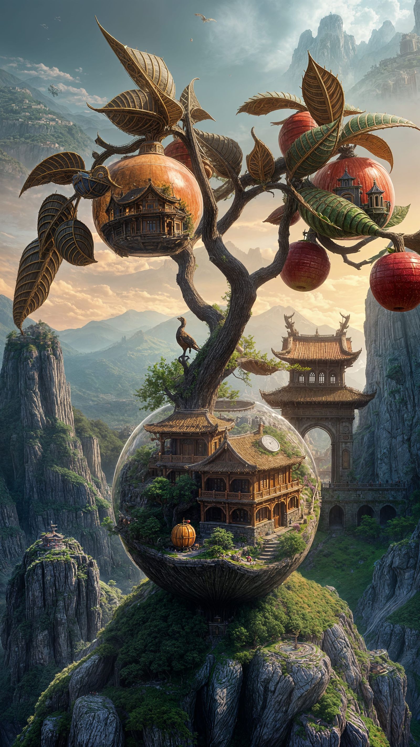 Glass Apples on a Mountain: Fantastical Cityscapes