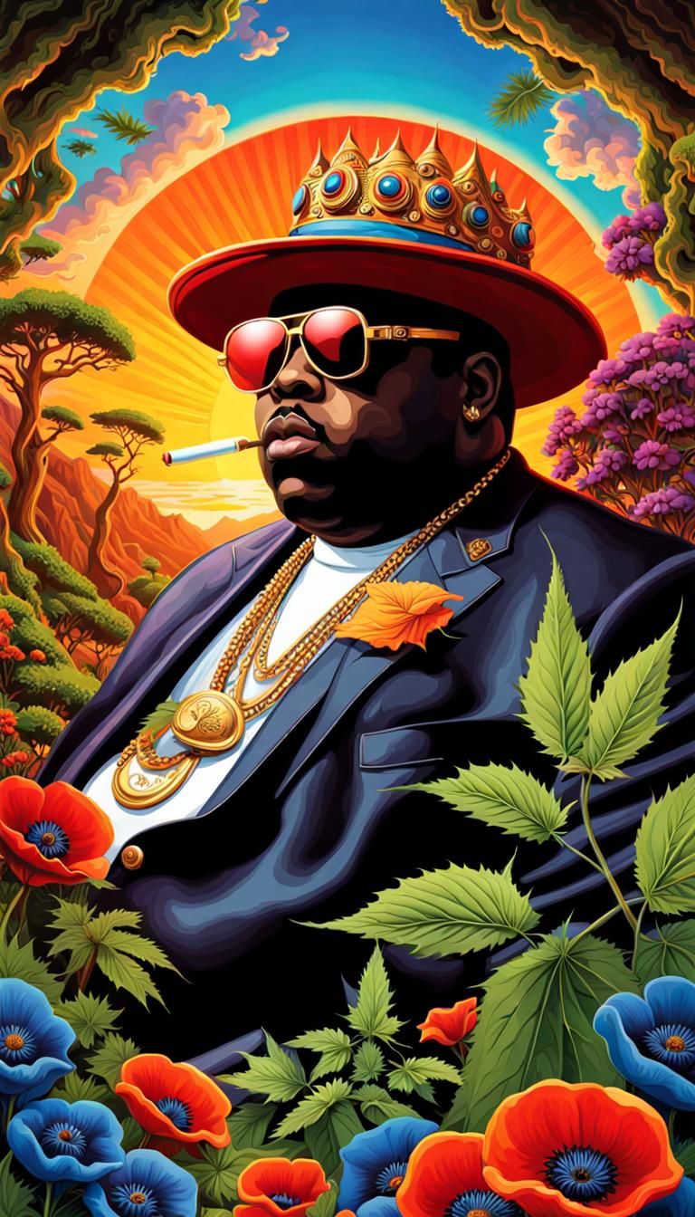 Notorious B.I.G. Smoking a blunt