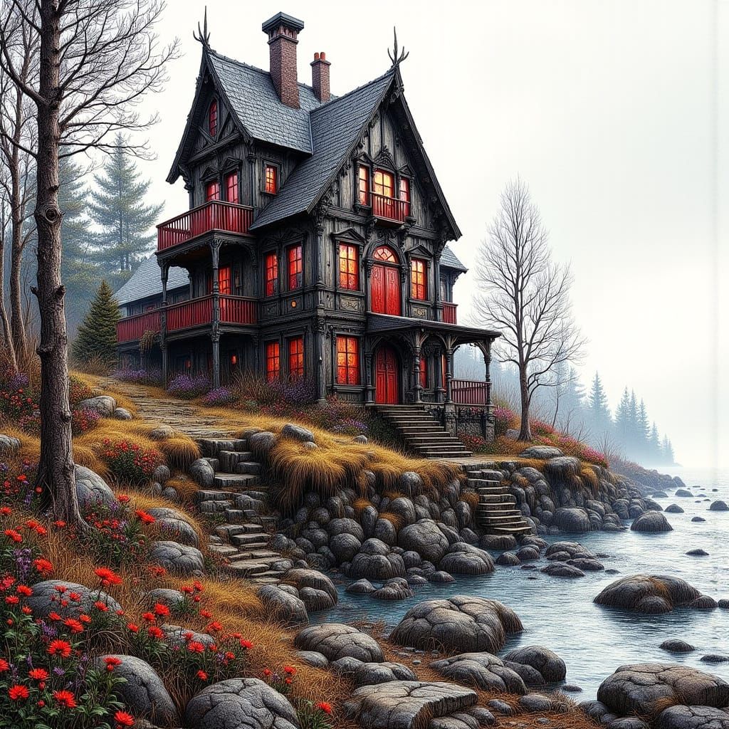 Medieval Fantasy Tower on Northern Coast