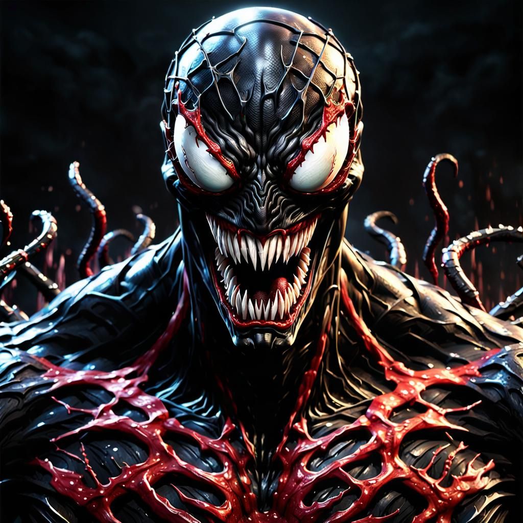Carnage: Symbiote Supervillain in 3D Cinematic Style