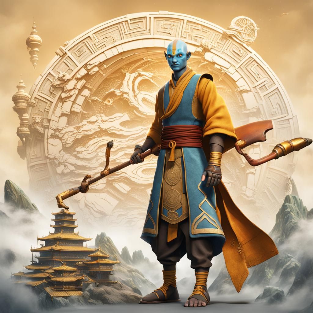 Avatar Air Bender with Prosthetic Arm in Matte Painting