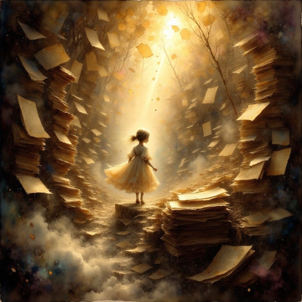 Poetry Maelstrom Illuminated by Golden Hour Light