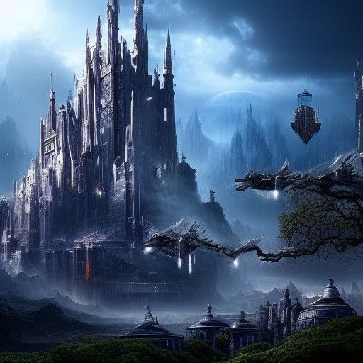 Epic and Detailed Future World Digital Painting