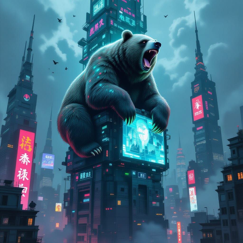 Cyberpunk Bear Inducing Sleep Paralysis