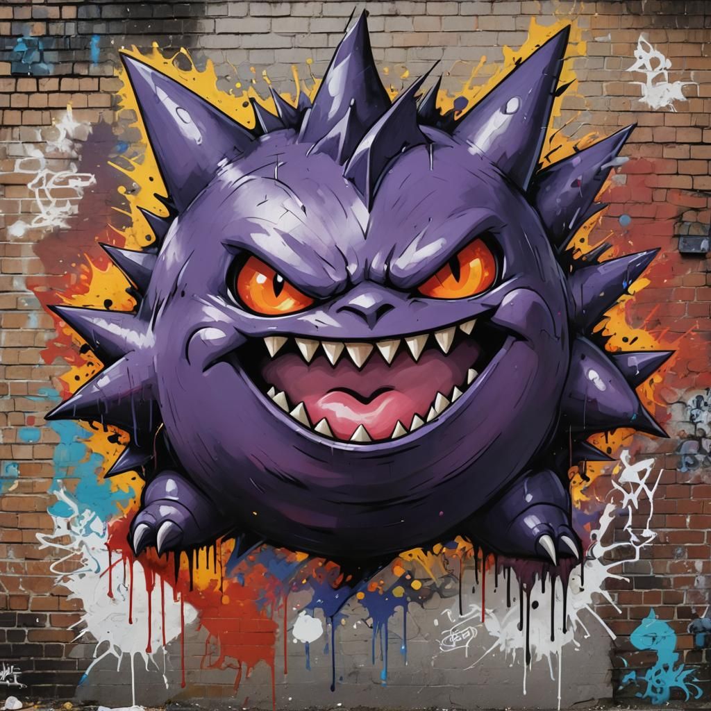 Gengar Pokemon Graffiti Art: Ultra Detailed CGSociety
