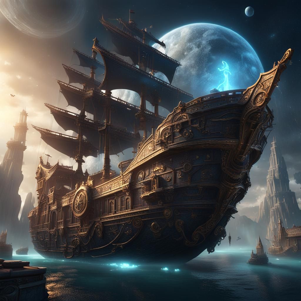 Magician Ship about to dock