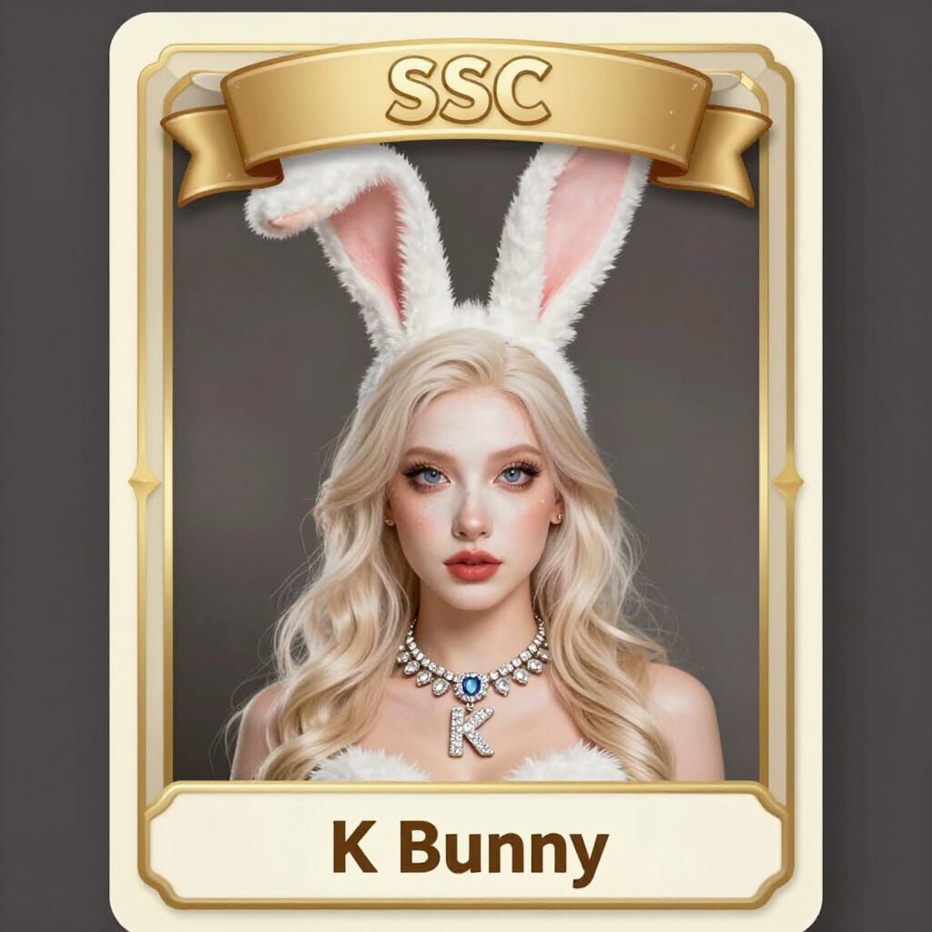 K Bunny Trading Card Art
