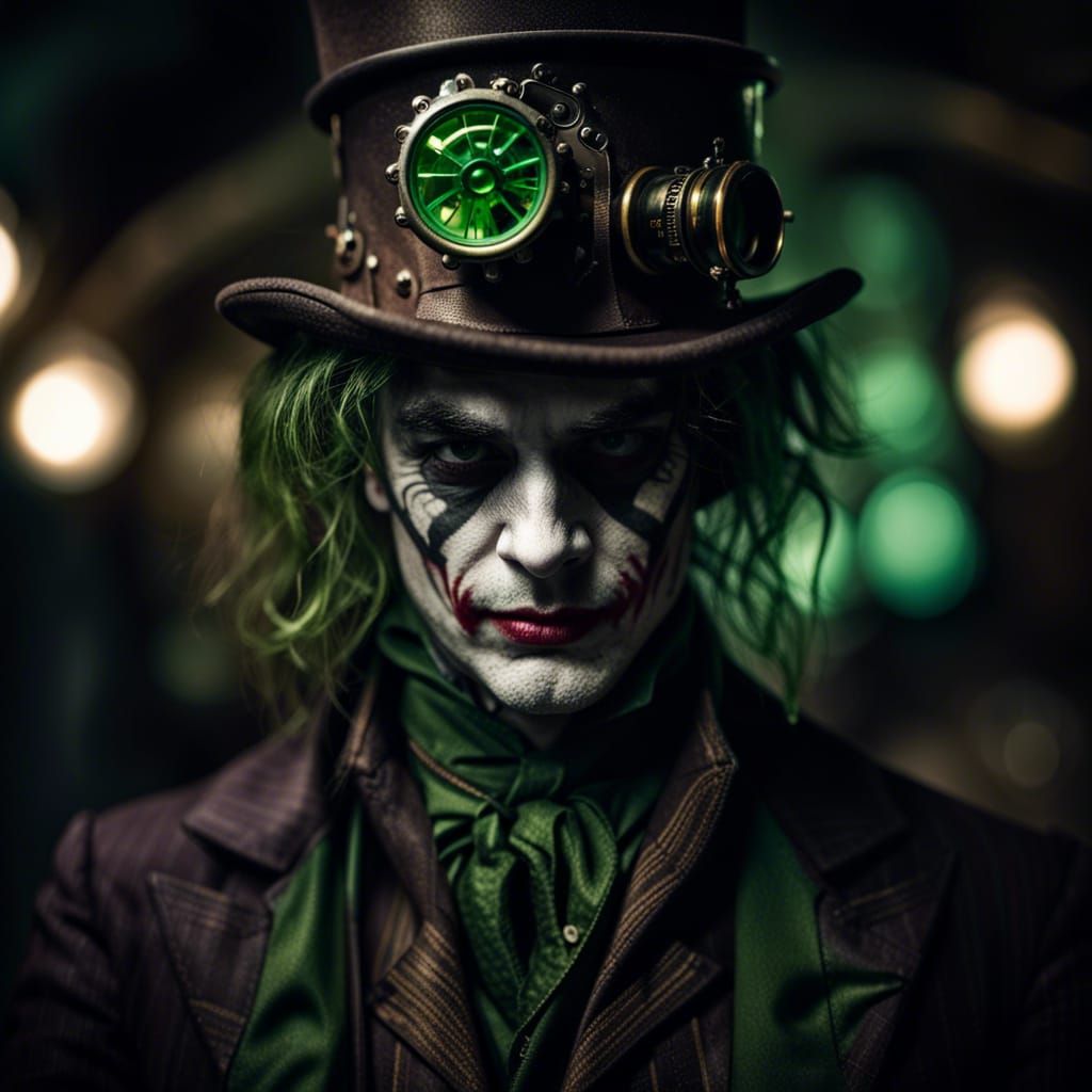Steampunk Victorian Riddler Joker Portrait