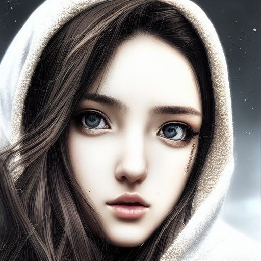 Beautiful Goddess in Hoodie: Hyperrealistic Digital Art