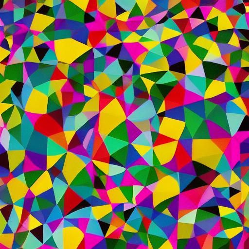 Psychedelic Cubist Elephant God in Brutalist Style