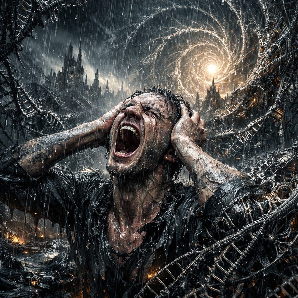 Screaming Fractal Destruction in Acid Rain