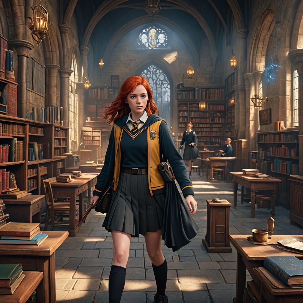 Hogwarts Student Entering Classroom: Fantasy Concept Art