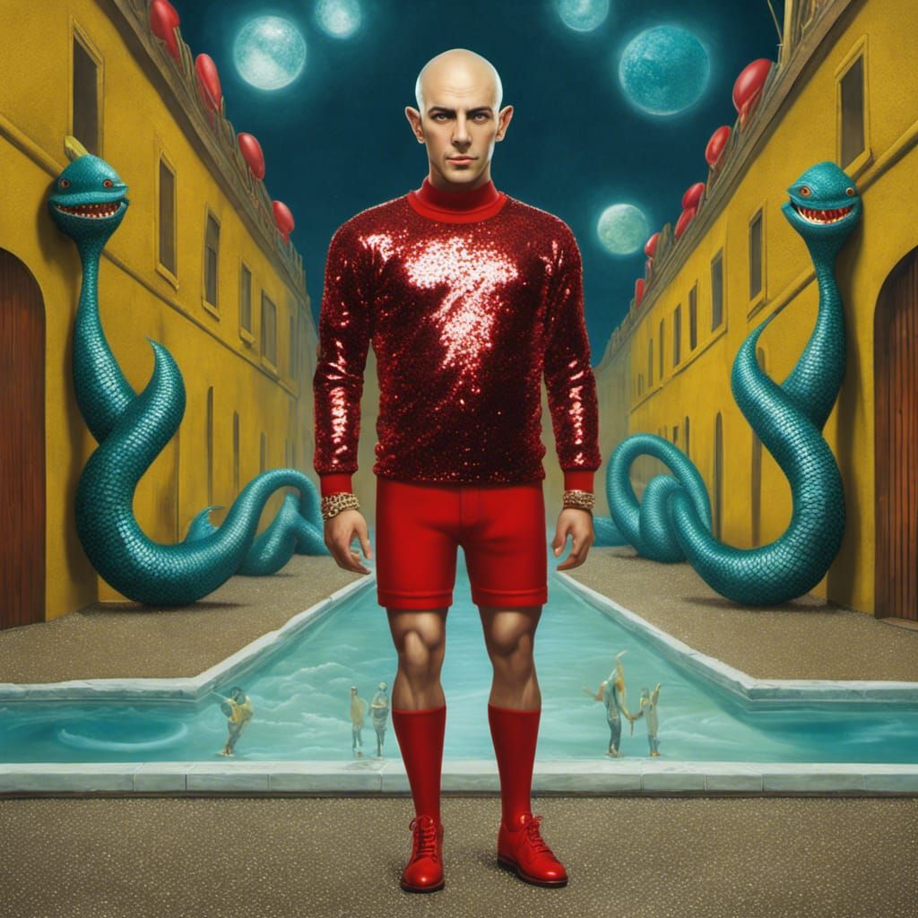 The beauty of a man in a magical fairytale world