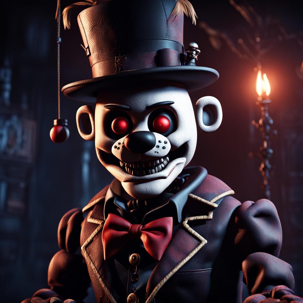 FNAF Puppet Master: Detailed Digital Painting