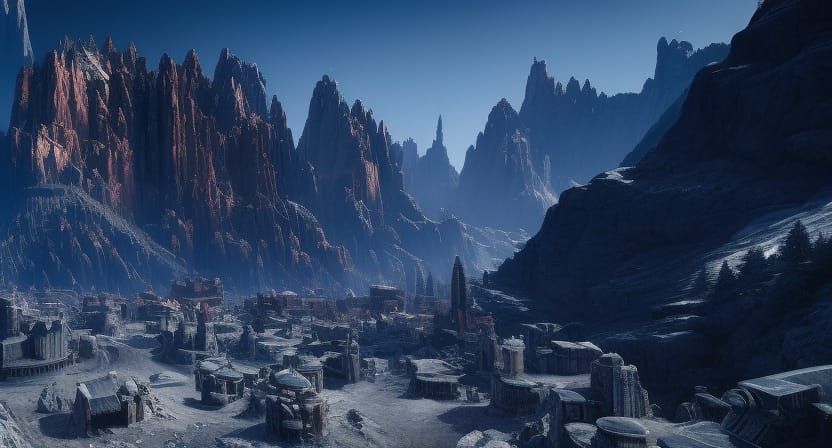 Fantastical Mountains of the Moon: Matte Painting